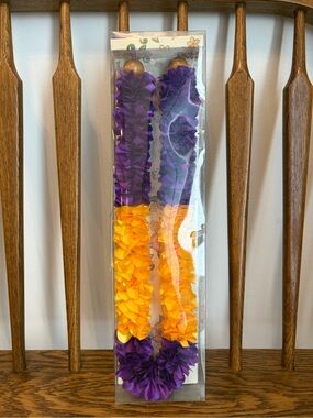 NIB Handmade Hawaii Lei Purple & Gold/Yellow - Graduation or Wedding